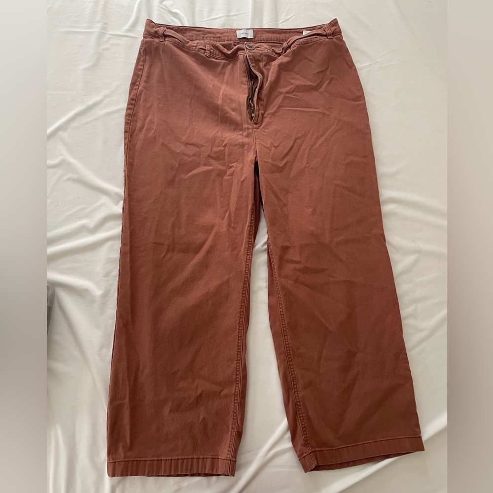 Wide leg chinos